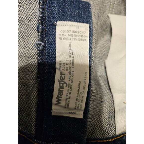 Wrangler Cowboy Cut 13MWZ Original Fit Jeans Rigid Indigo Men's Size  35x34 - Picture 9 of 9